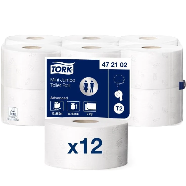 Tork Mini Jumbo Toilettenpapier Advanced T2 2-lagig, 180 m