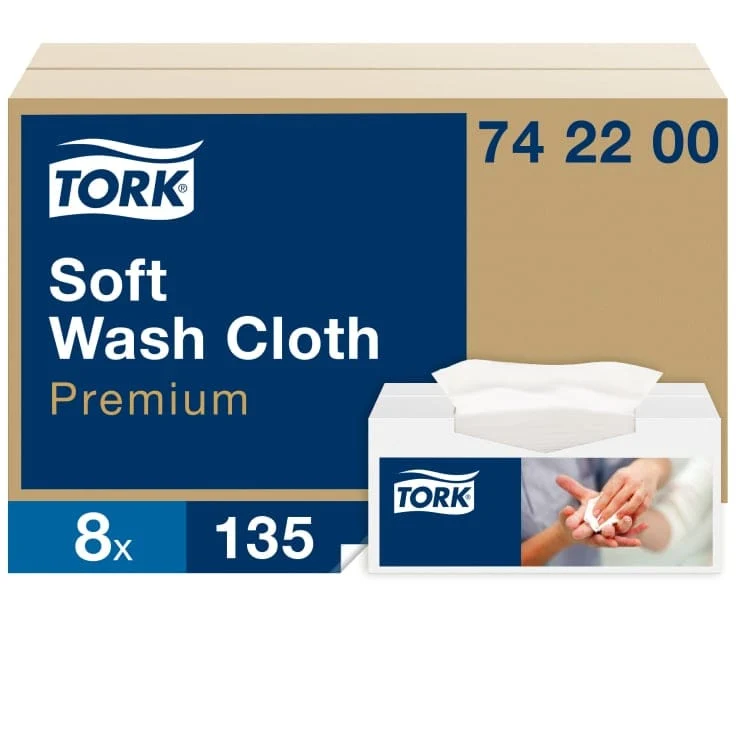 Tork Waschtuch Premium 1-lagig, 18 x 33 cm, weiß