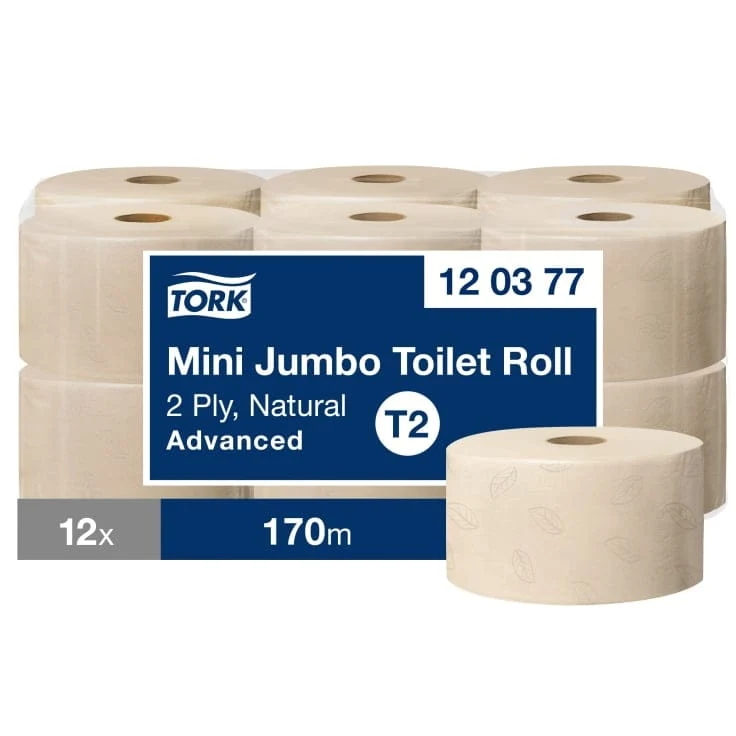 Tork Mini Jumbo Toilettenpapier Advanced T2 2-lagig, natur
