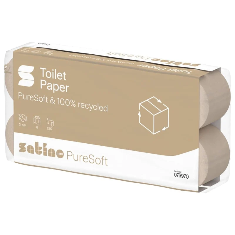 Satino PureSoft Toilettenpapier, 3-lagig, MT1-kompatibel