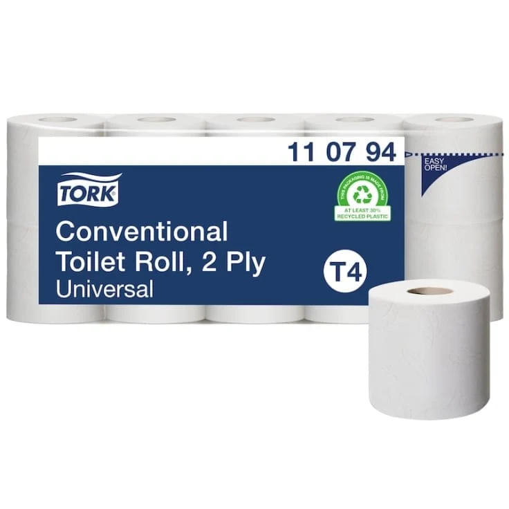 Tork Kleinrollen-Toilettenpapier Universal T4 2-lagig, 250 Blatt