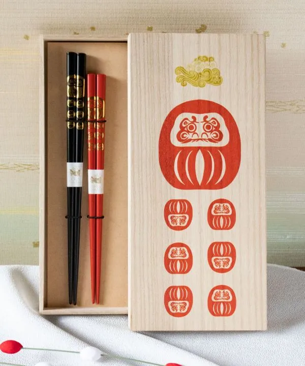 Glückverheißende Essstäbchen Set