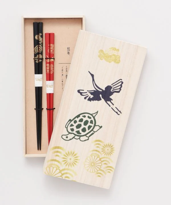 Glückverheißende Essstäbchen Set