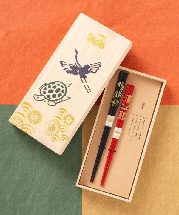 Glückverheißende Essstäbchen Set
