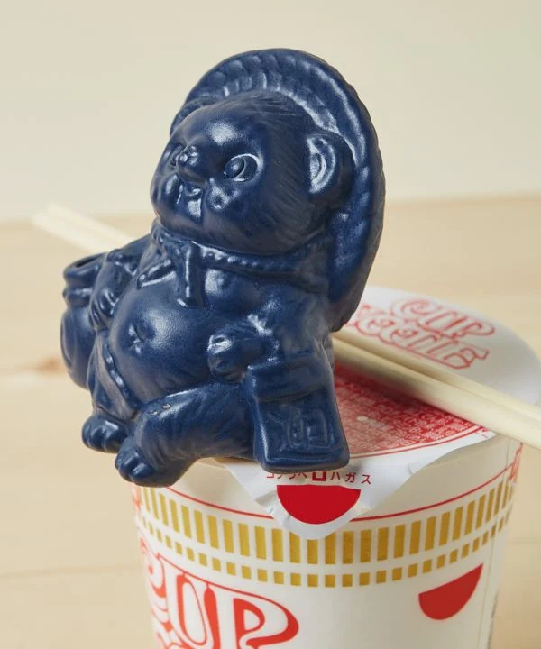 SHIGARAKI Ware sitzend TANUKI --Navy