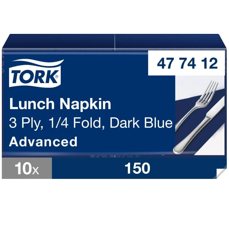 Tork Soft Lunchservietten Advanced 3-lagig, dunkelblau