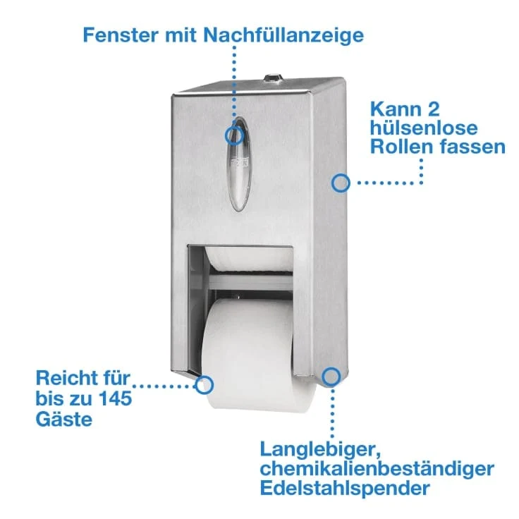 Tork OptiServe Doppelrollenspender T7 Edelstahl