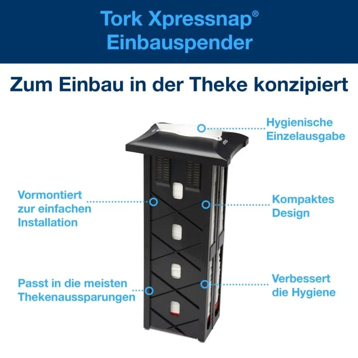 Tork Xpressnap Einbauspender N4 schwarz