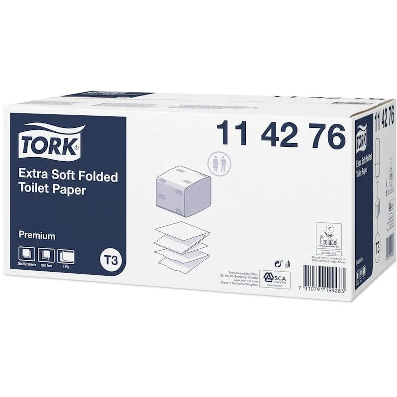 Tork Einzelblatt Toilettenpapier Premium T3 2-lagig, extra weich