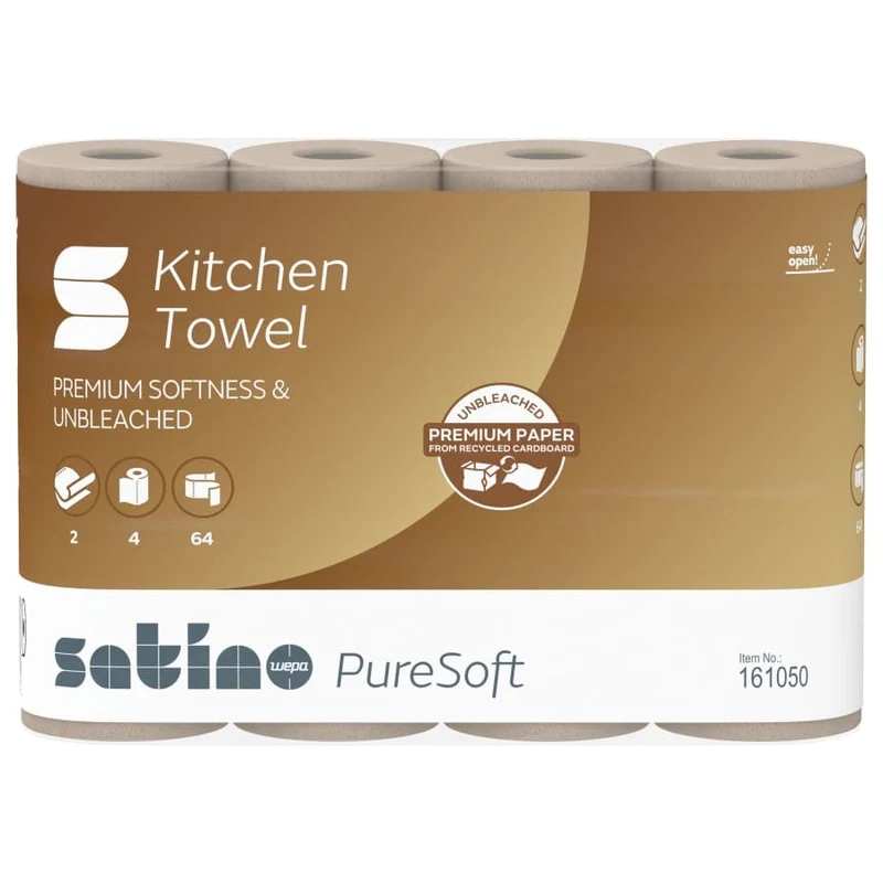Satino PureSoft Küchenrolle, 2-lagig, 26 x 22 cm