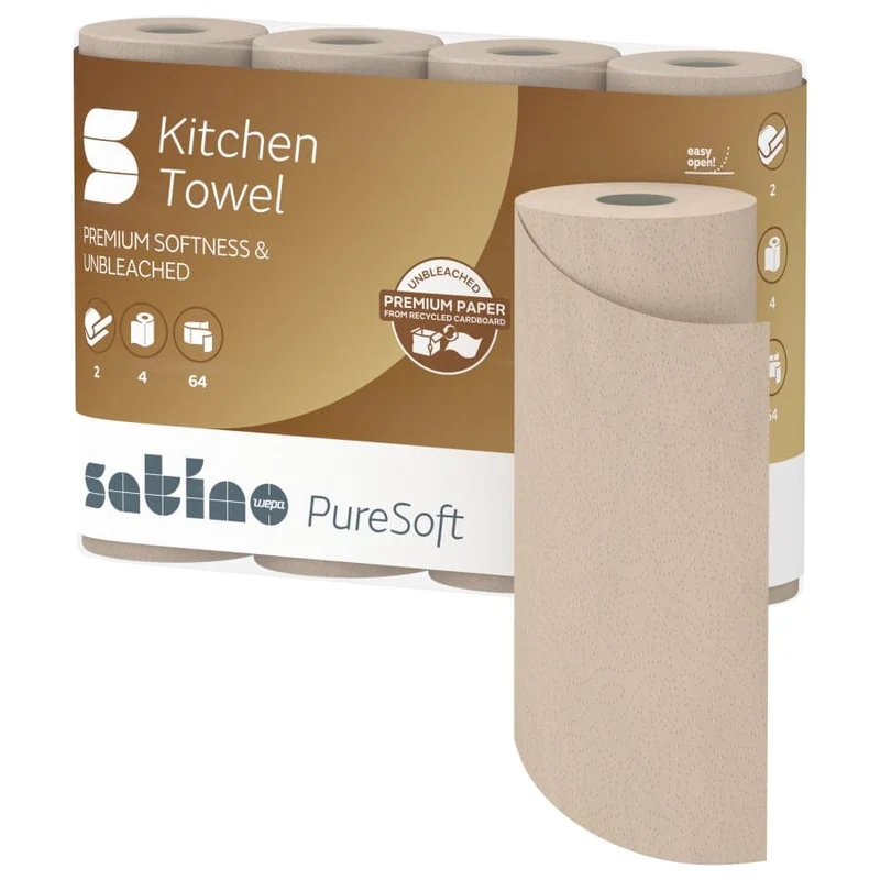 Satino PureSoft Küchenrolle, 2-lagig, 26 x 22 cm