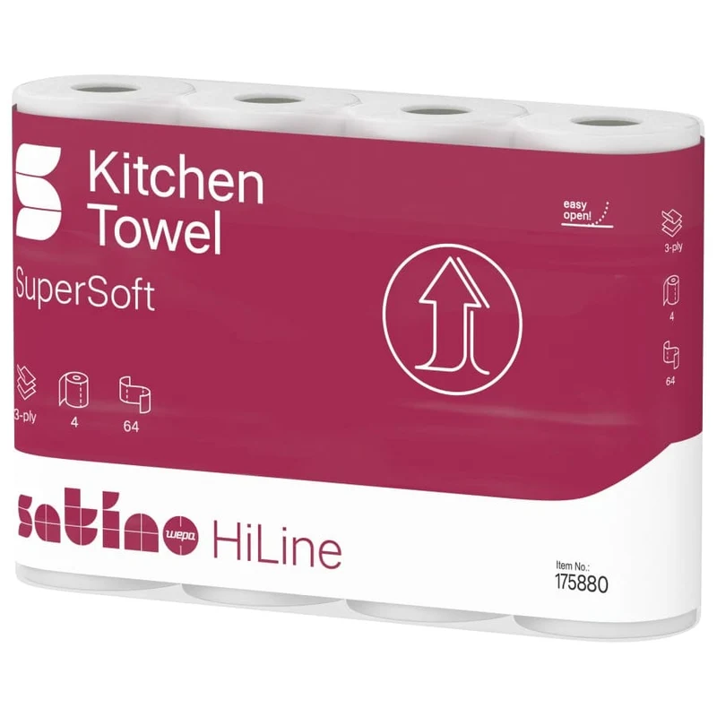 Satino HiLine Küchenrolle, 3-lagig, hochweiß