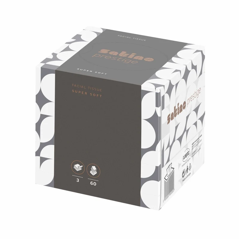 Satino HiLine Kosmetiktücher Cube, 3-lagig, hochweiß