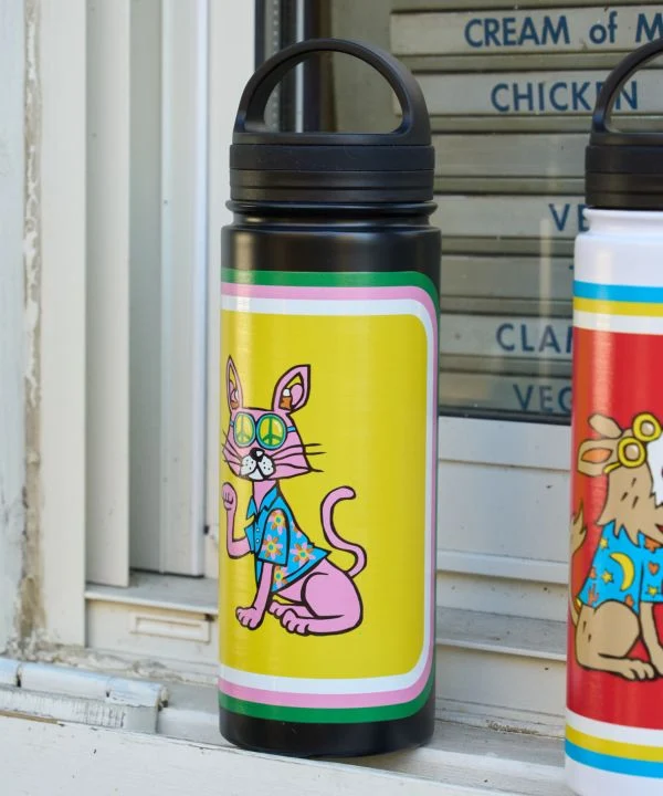 AMINA x POP FIRE Hippie Family Edelstahlflasche