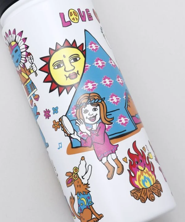 AMINA x POP FIRE Hippie Family Edelstahlflasche