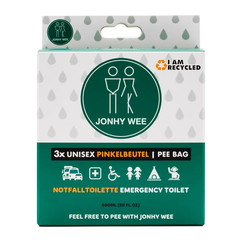 Jonhy Wee Pinkelbeutel für Unterwegs - die Notfalltoilette