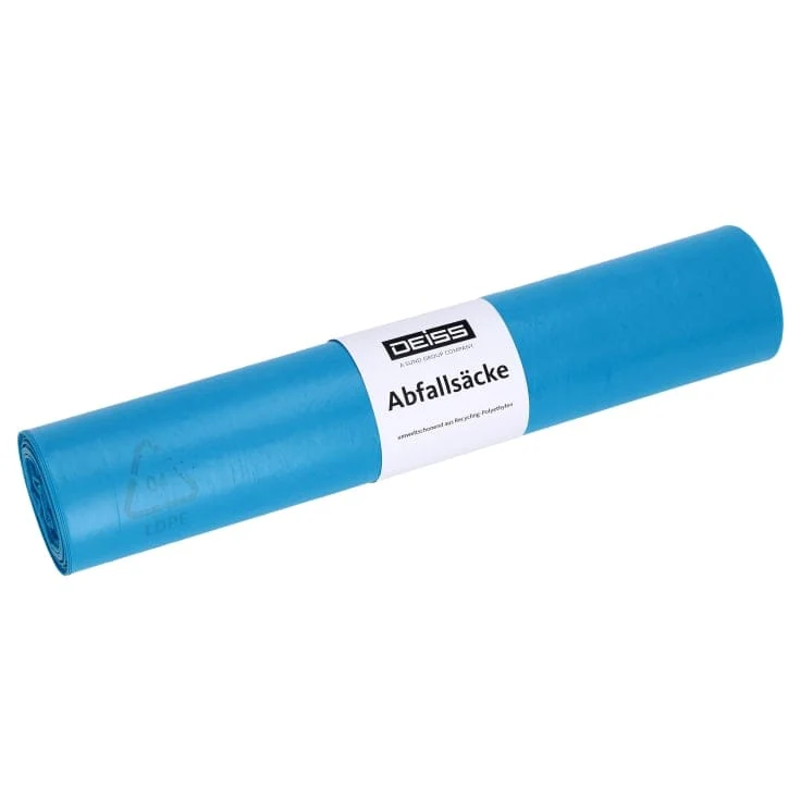 DEISS LDPE Abfallsäcke 120 Liter blau, Typ 70