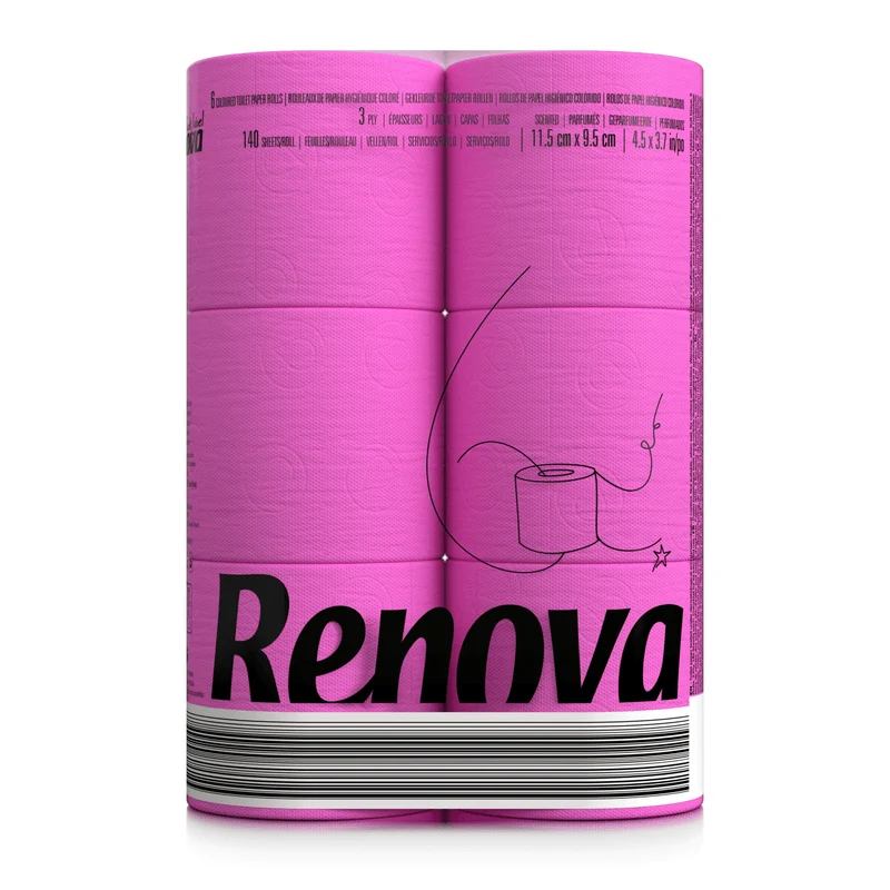 Pinkes Toilettenpapier 6er Pack