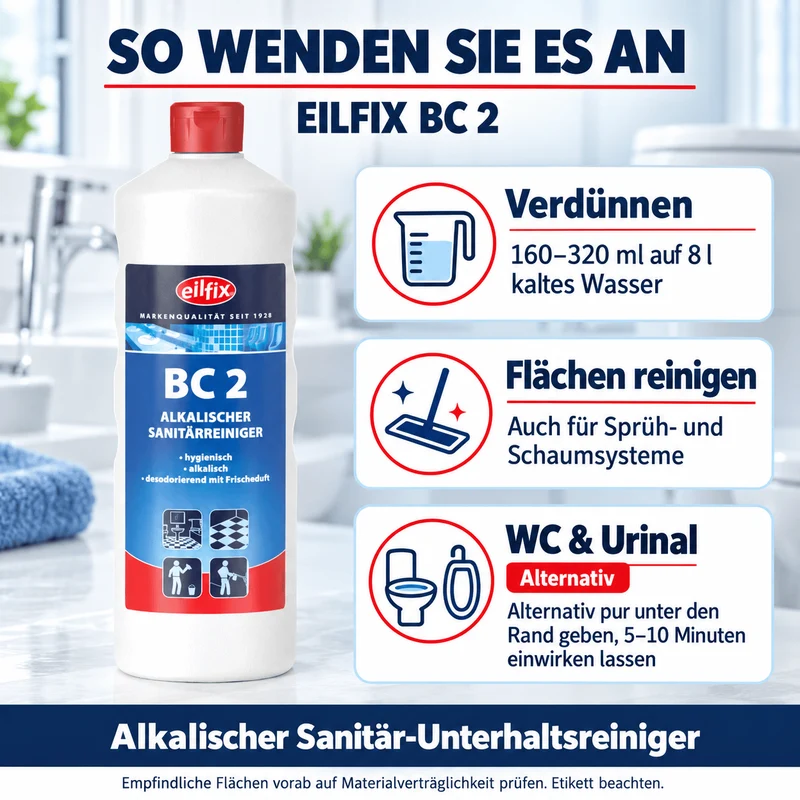 EILFIX BC 2 SANITÄRREINIGER, alkalisch