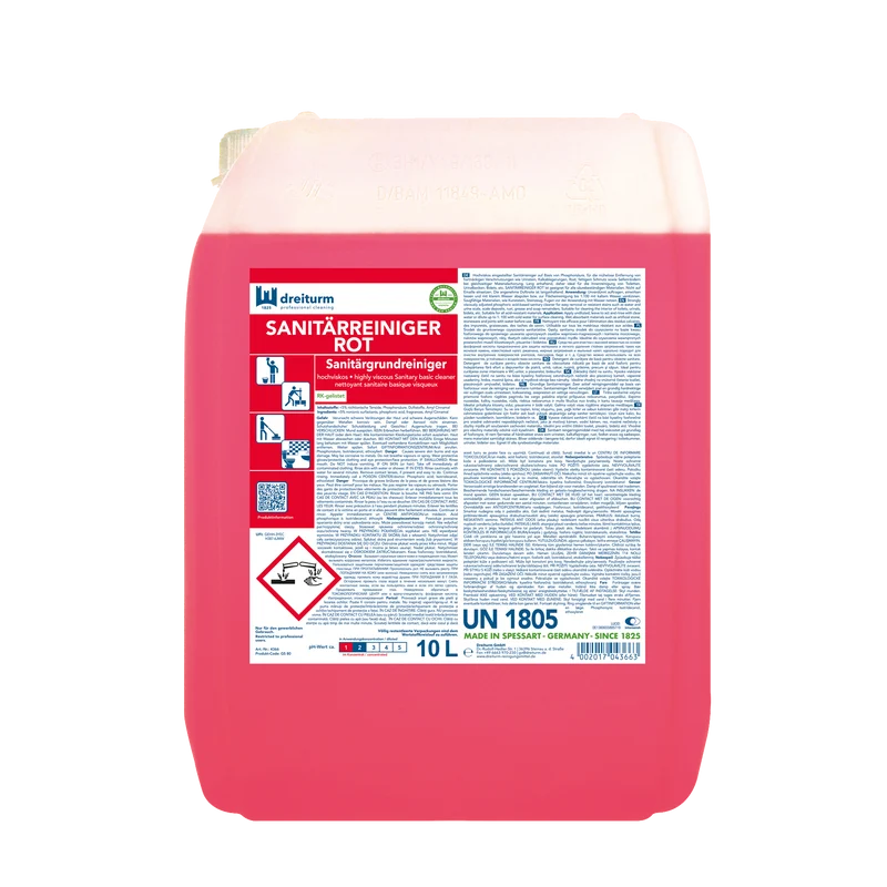 Dreiturm Sanitärreiniger rot