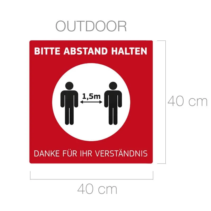 Fußbodenaufkleber Outdoor