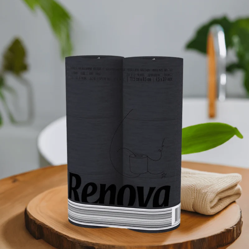 Schwarzes Toilettenpapier 6er Pack