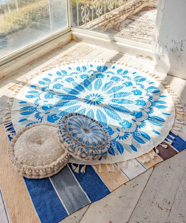 Marokkanisches Mandala rundes Tuch