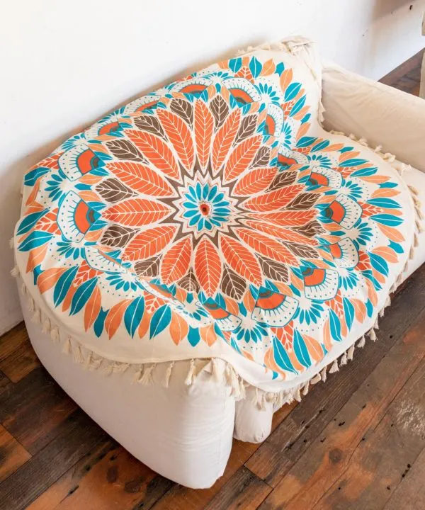Marokkanisches Mandala rundes Tuch