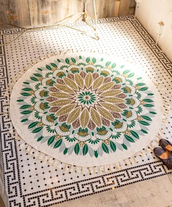 Marokkanisches Mandala rundes Tuch