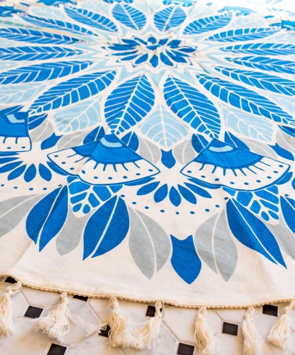 Marokkanisches Mandala rundes Tuch