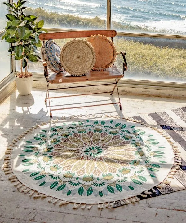 Marokkanisches Mandala rundes Tuch