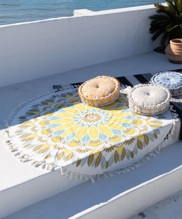 Marokkanisches Mandala rundes Tuch