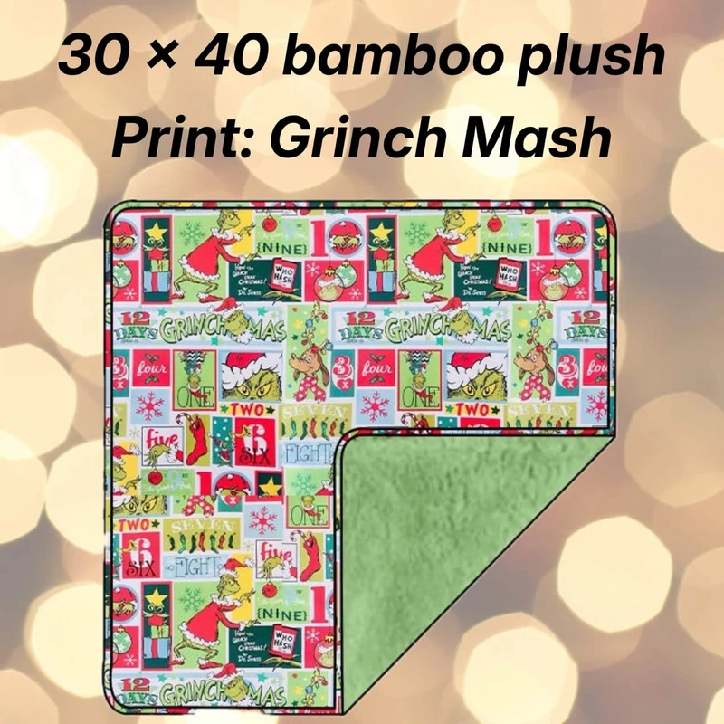 Green guy bamboo plush 30x40