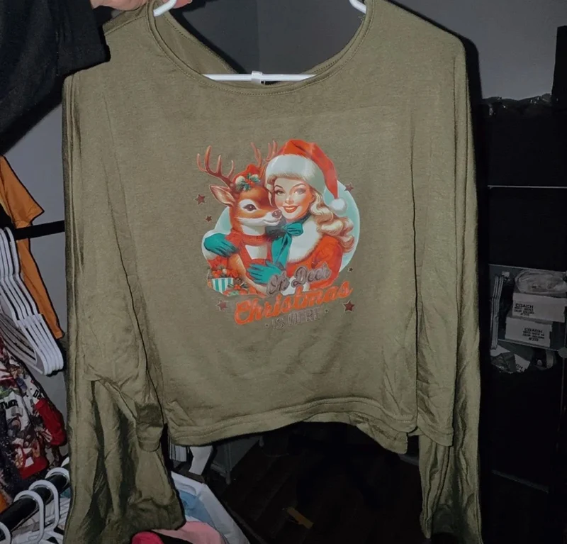 Large cropped deer shirt