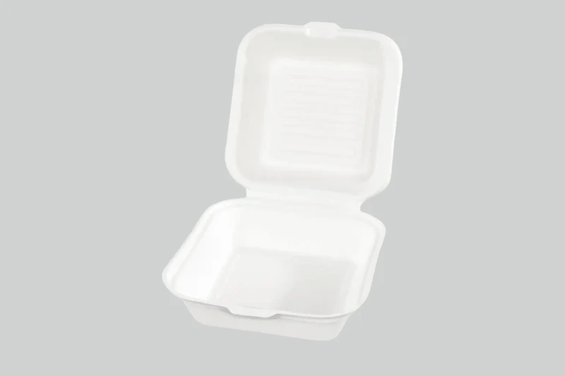 Sobsy Hamburgerbox, weiss, aus Zuckerrohr, 10 x 50 Stück