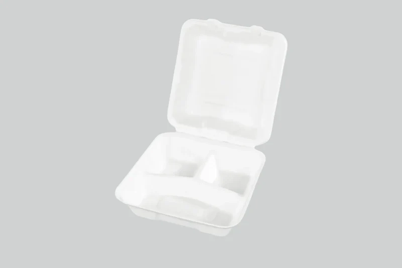 Sobsy Menüklappbox, 3-teilig, aus Zuckerrohr, 2 x 100 Stück