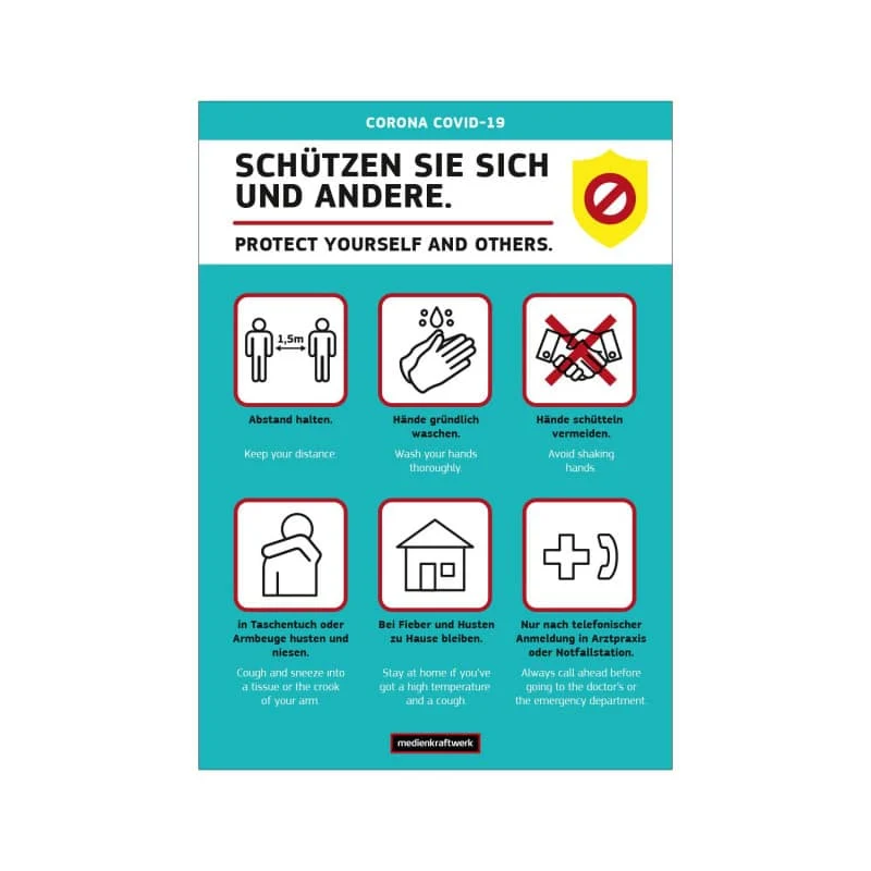 Hygiene-Hinweis DIN A2