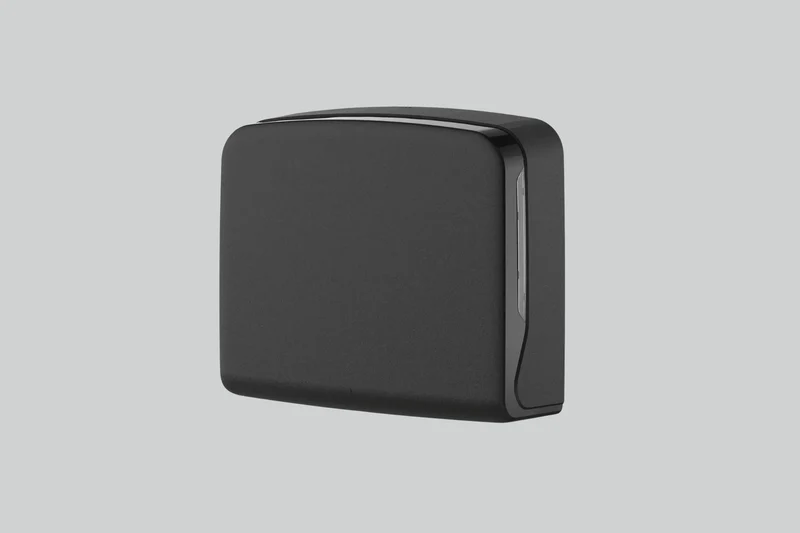SemyTop Handtuchspender, Interfold, Mini, schwarz matt
