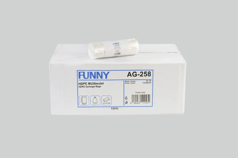Funny HDPE Müllbeutel, natur, 30 l, 490 x 600 mm, 2.000 Stück