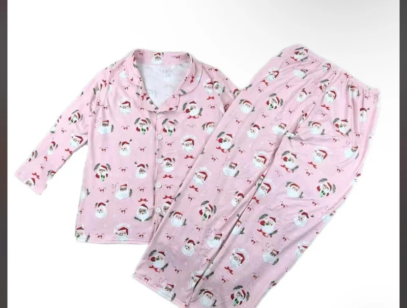 Pink Xmas adult milk silk set