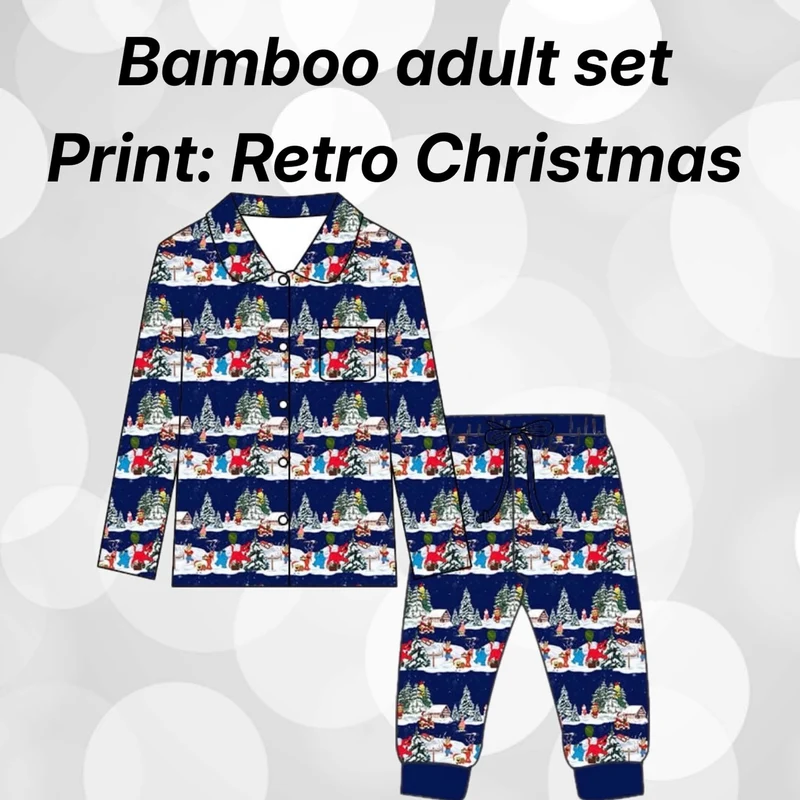 Retro Christmas bamboo set adult