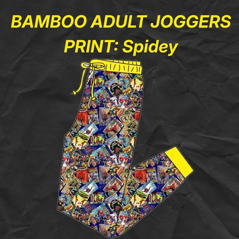 Spideyyy adult bamboo joggers