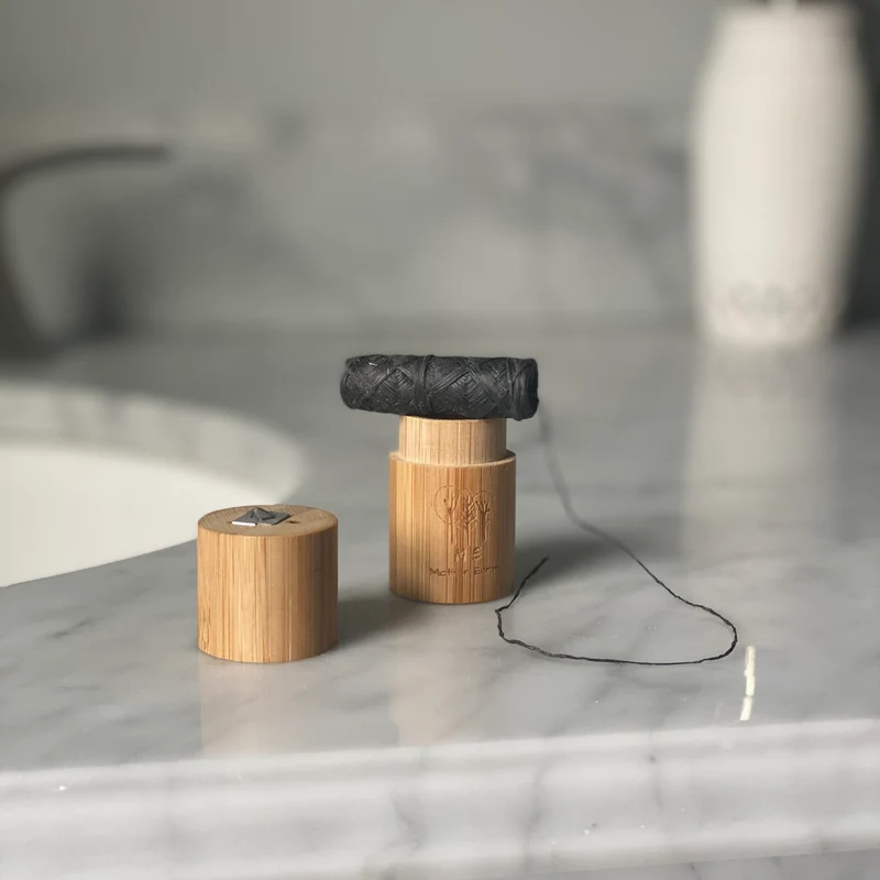 Eco-Friendly Dental Floss & Refillable Bamboo Container