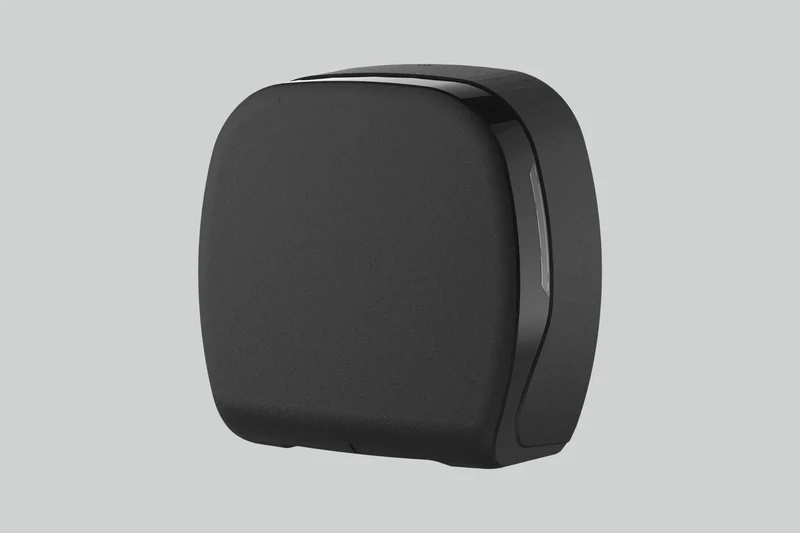 SemyTop Jumbo Toilettenpapierspender, schwarz matt, für Rollen bis Ø 25 cm