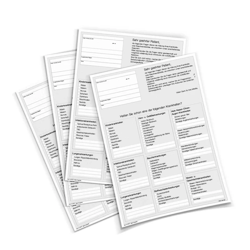 Anamnesebogen für Neupatienten