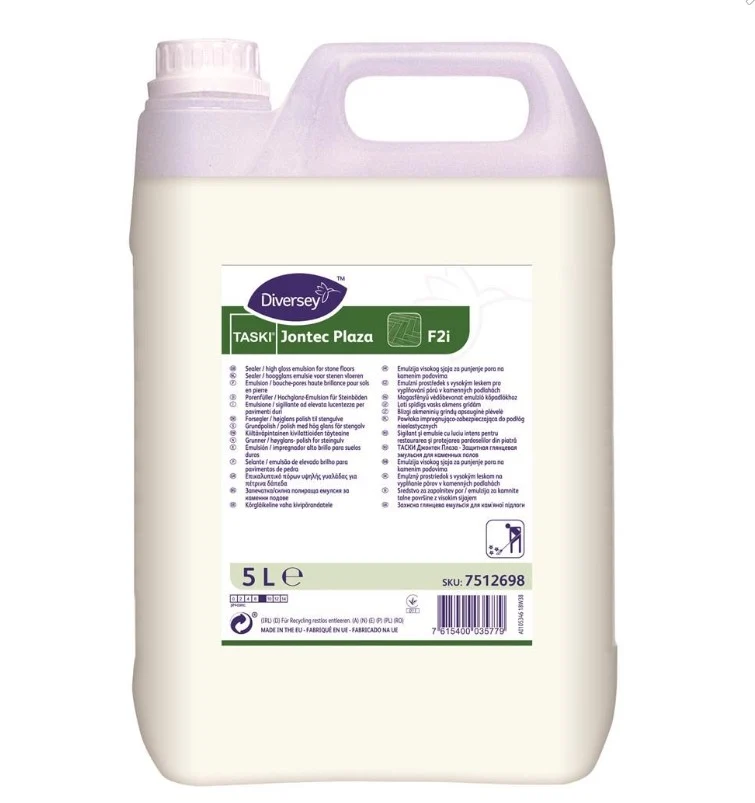 Taski Jontec Plaza F2i - Porenfüller und Hochglanz Emulsion für Steinböden - 5 Liter Kanister