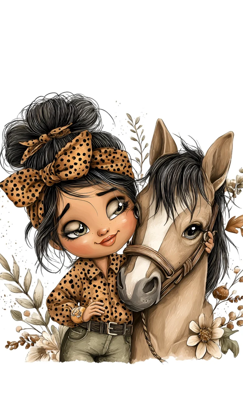 Large horse girl plush blanket