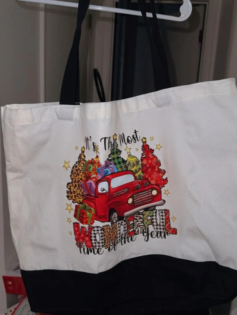 Canvas zip tote with cosmetic bag
