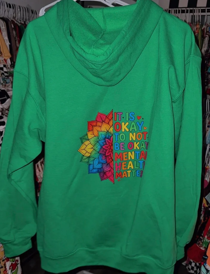 Large hoodie mental health