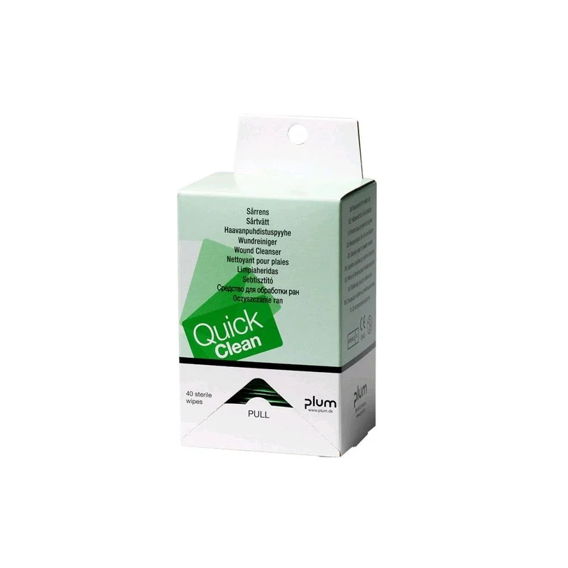 Plum QuickClean Wundreinigunstücher, befüllter Spenderbox oder Refill